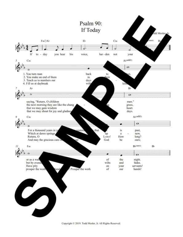 Psalm 90 If Today Mesler Sample Lead Sheet scaled