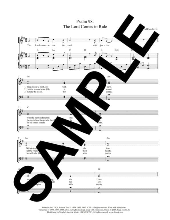 Psalm 98 The Lord Comes to Rule Mesler Sample Octavo scaled