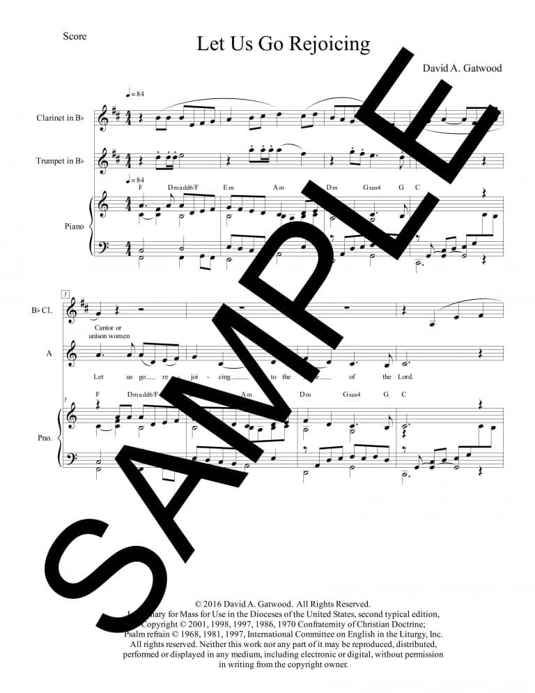Psalm 122 - Let Us Go Rejoicing (Gatwood)-Sample Score