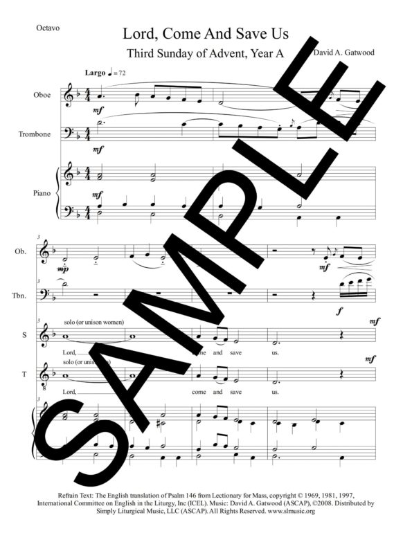 Psalm 146 Lord Come and Save Us Gatwood Sample Octavo scaled