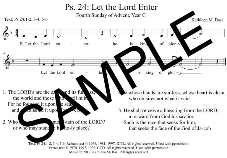 Psalm 24 - Let the Lord Enter (Basi)-Sample Assembly