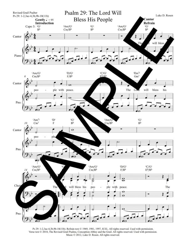 Psalm 29 The Lord Will Bless His People ROSEN Sample Musicians Parts scaled