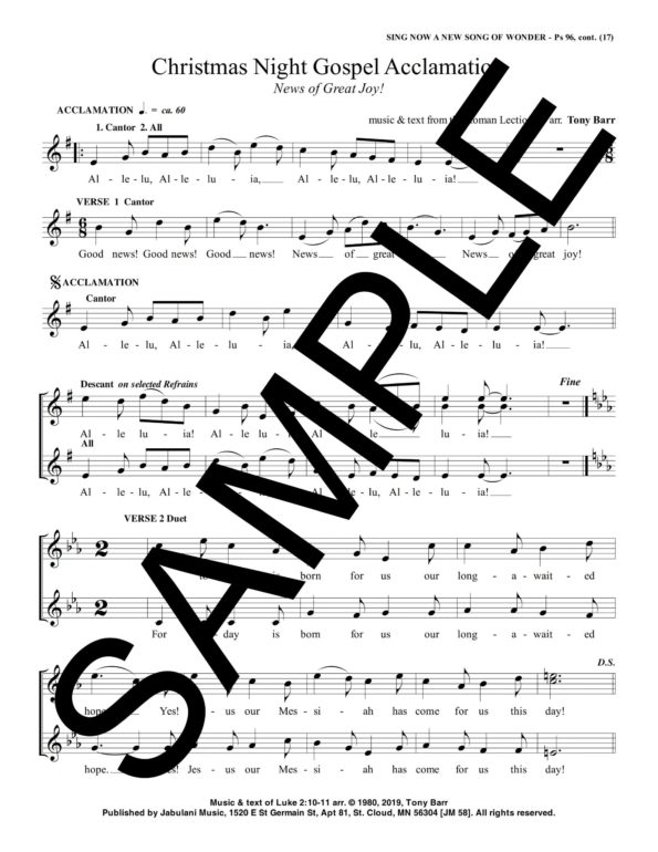 1 Xmas Night Ps 96 Sing Now A New Song Of Wonder JM 58 Sample Musicians Parts 3 scaled