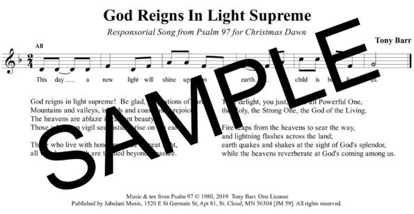 2. Xmas Dawn Ps 97 God Reigns In Light Supreme Sample Assembly scaled