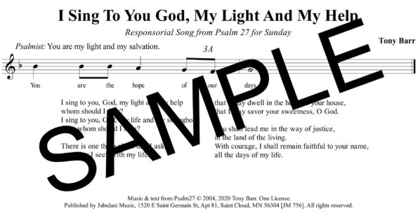 3A Ps 27 I Sing To You God My Liht And My Help Sample Assembly scaled