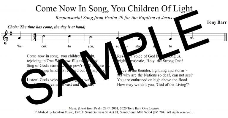 7 Baptism of Jesus - Ps 29 Come Now In Song, You Children Of Light - Sample Assembly