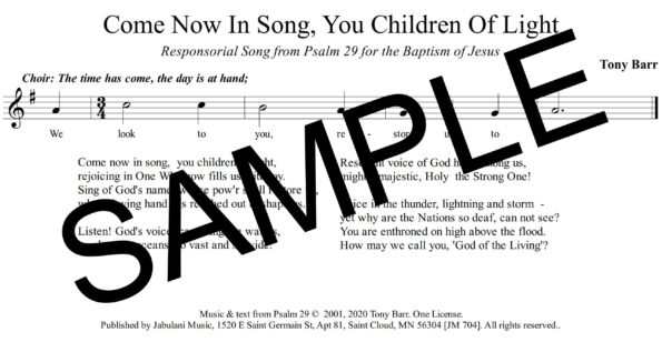7 Baptism of Jesus Ps 29 Come Now In Song You Children Of Light Sample Assembly scaled