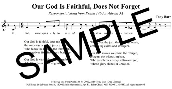 Adv 3A Ps 146 Our God Is Faithful Does Not Forget Sample Assembly scaled