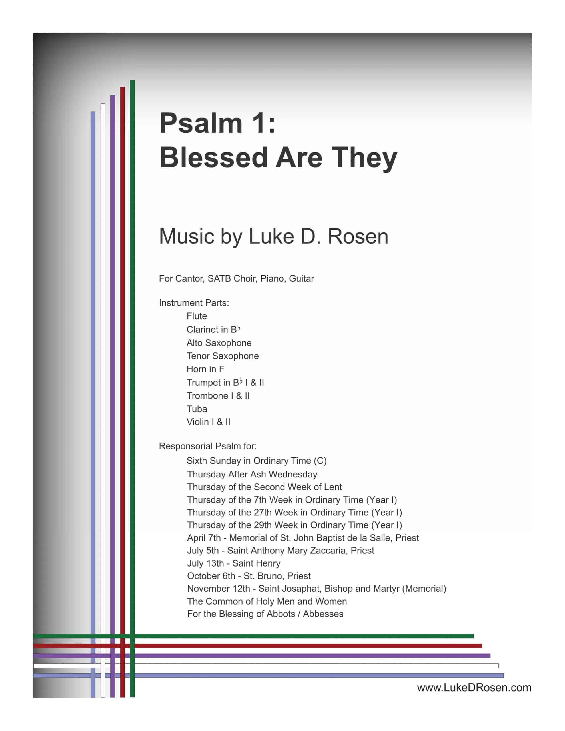 Psalm 1 – Blessed Are They (Rosen)