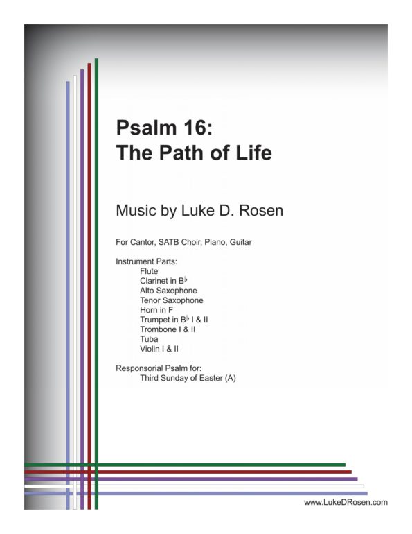 Psalm 16 The Path of Life ROSEN Sample Musicians Parts scaled