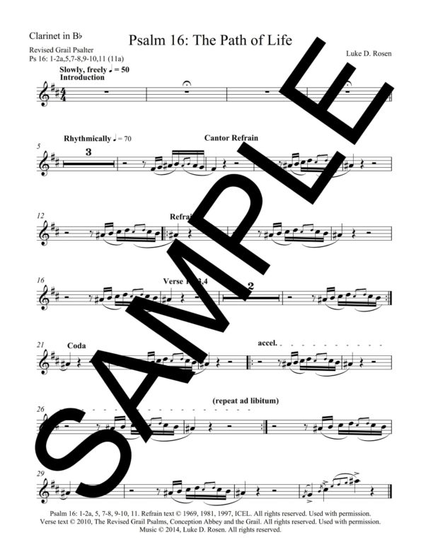 Psalm 16 The Path of Life ROSEN Sample Musicians Parts 4 scaled