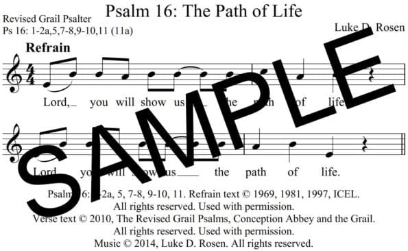 Psalm 16 The Path of Life Rosen Sample Assembly