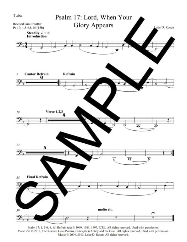Psalm 17 Lord When Your Glory Appears ROSEN Sample Musicians Parts 10 scaled
