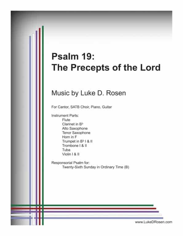 Psalm 19 The Precepts of the Lord ROSEN Sample Musicians Parts scaled