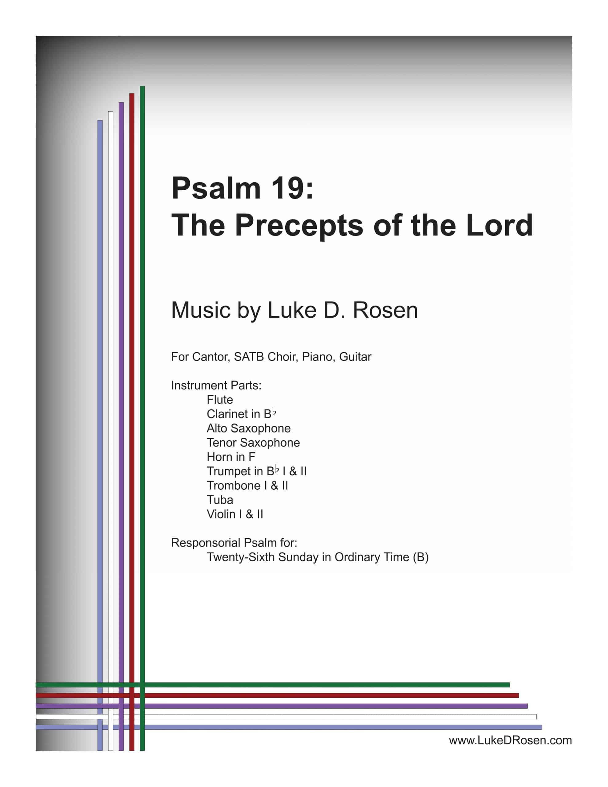 Psalm 19 – The Precepts of the Lord (Rosen)