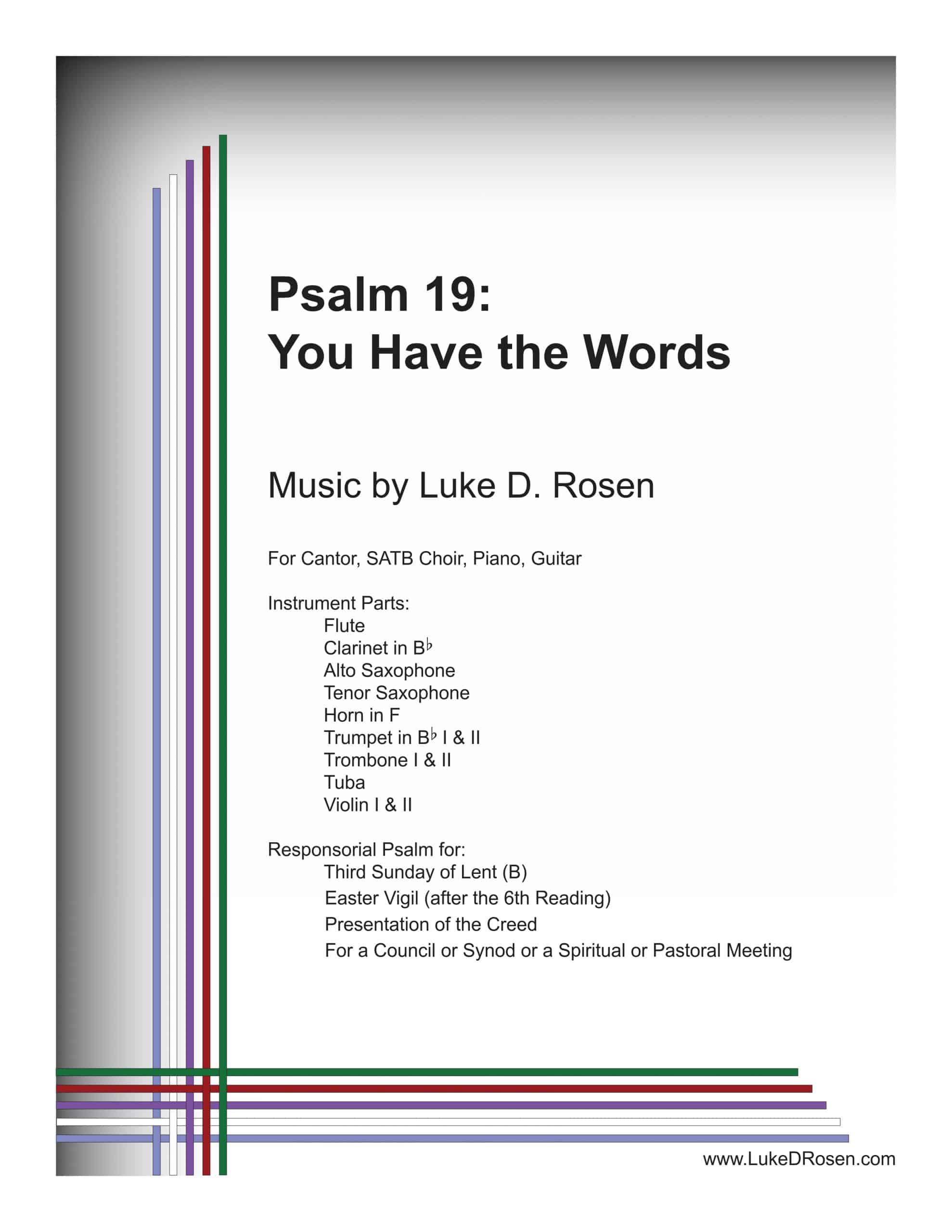 Psalm 19 – You Have the Words (Rosen)