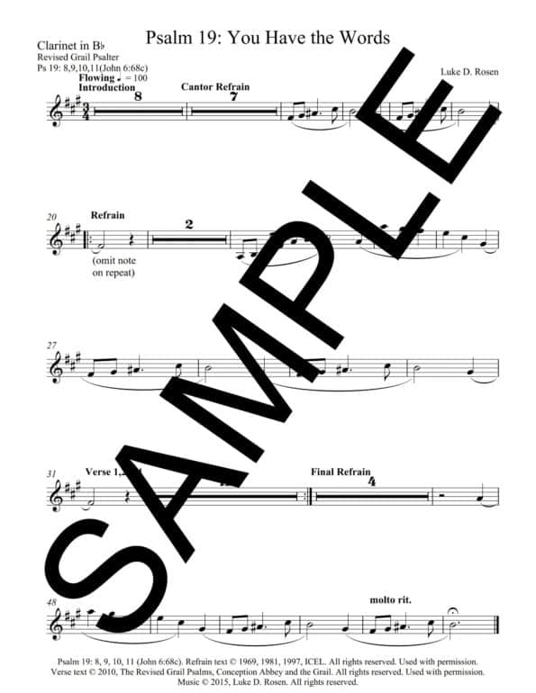 Psalm 19 You Have the Words ROSEN Sample Musicians Parts 4 scaled
