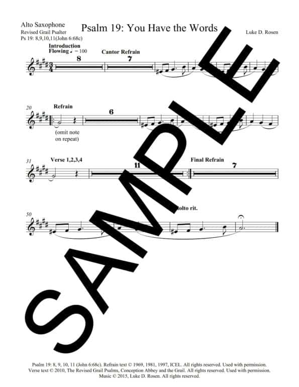 Psalm 19 You Have the Words ROSEN Sample Musicians Parts 5 scaled