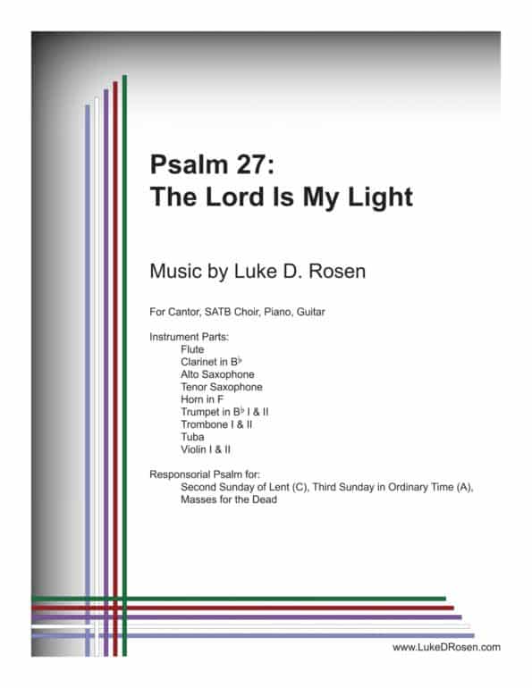 Psalm 27 The Lord Is My Light ROSEN Sample Musicians Parts scaled