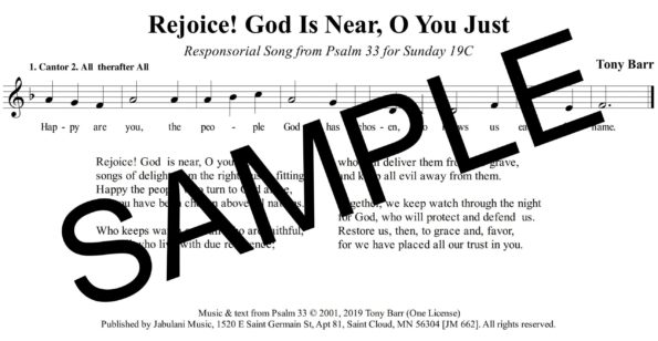 19C Ps 33 Rejoice God Is Near O You Just Sample Assembly scaled