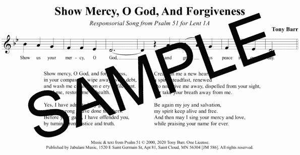 1A Ps 051 Show Mercy O God and Forgiveness Sample Assembly 1