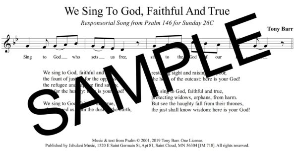 26C Ps 146 We Sing To God Faithful And True pew Sample Assembly scaled