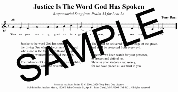 2A Ps 33 Justice Is The Word God Has Spoken Sample Assembly 1