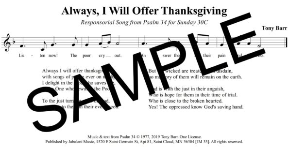30C Ps 34 Always I Will Offer Thanksgiving Sample Assembly scaled
