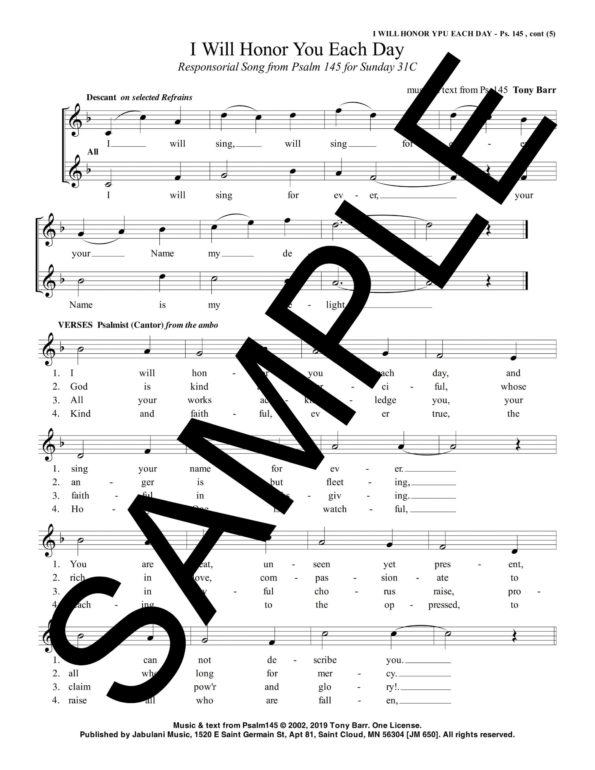 31C Ps 145 I Will Honor You Each Day JM 650 Sample Complete PDF 2 scaled