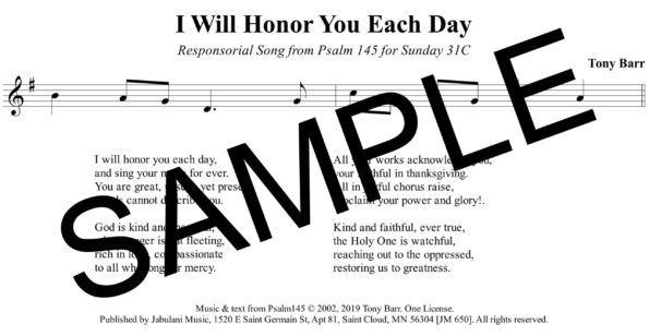 31C Ps 145 I Will Honor You Each Day pew Sample Assembly scaled