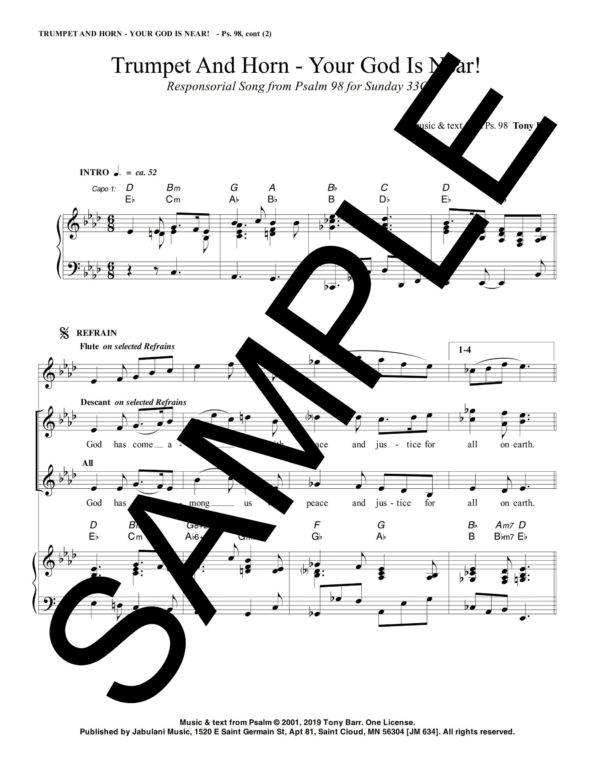 33C Ps 98 Trumper And Horn Your God Us Near jm 634 Sample Complete PDF 1 scaled