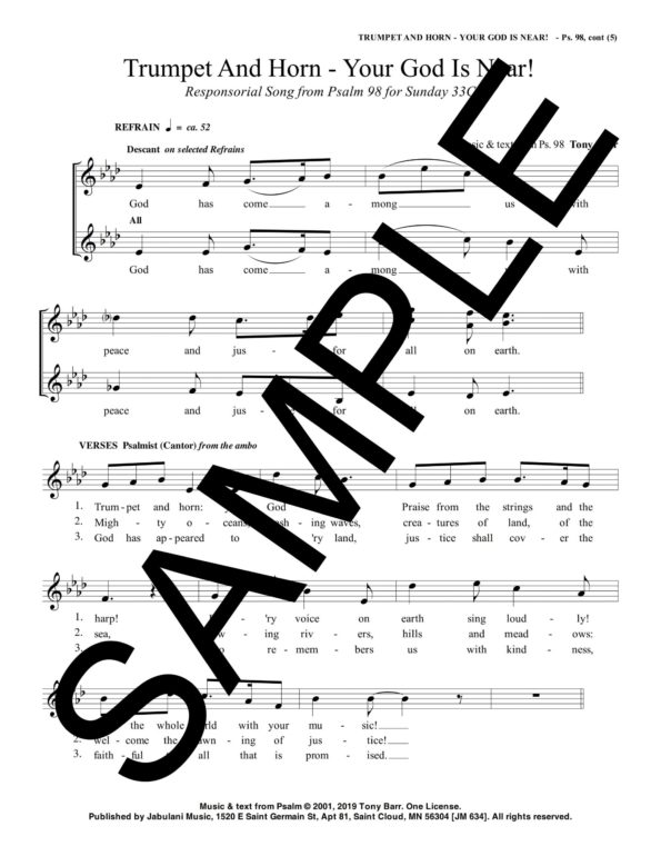 33C Ps 98 Trumper And Horn Your God Us Near jm 634 Sample Complete PDF 2 scaled
