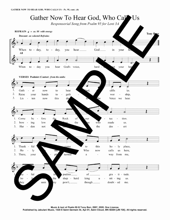 3A Ps 95 Gather Now To Hear God Who Calls Us jm 762Sample Complete PDF 3