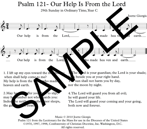 Psalm 121 Our Help Is From the Lord Giorgis Sample Assembly