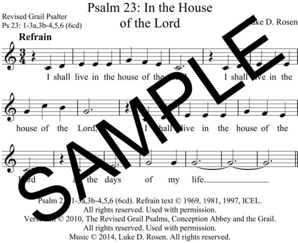 Psalm 23 In the House of the Lord Rosen Sample Assembly