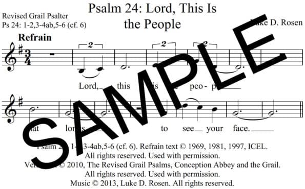 Psalm 24 Lord This is the People Rosen Sample Assembly