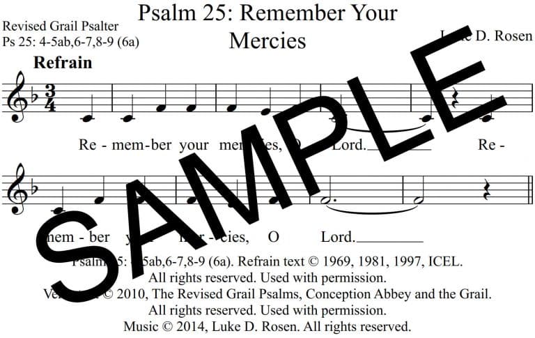 Psalm 25 - Remember Your Mercies (Rosen)Sample Assembly