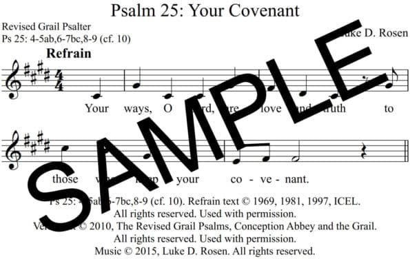 Psalm 25 Your Covenant Rosen Sample Assembly