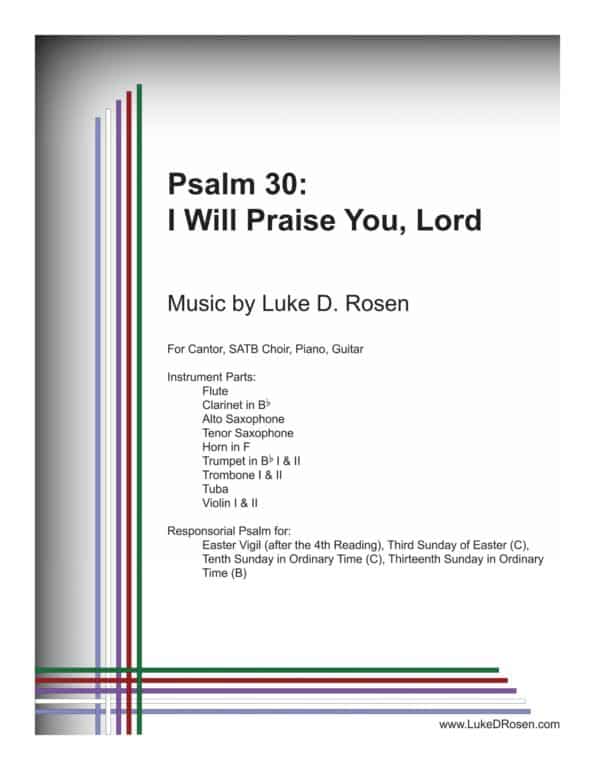 Psalm 30 I Will Praise You Lord ROSEN Sample Complete PDF scaled