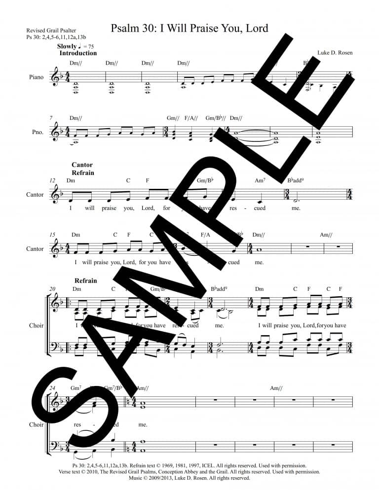 Psalm 30 I Will Praise You Lord ROSEN Sample Complete PDF_2