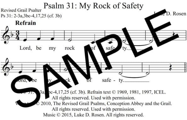 Psalm 31 Rock of Safety Rosen Sample Assembly