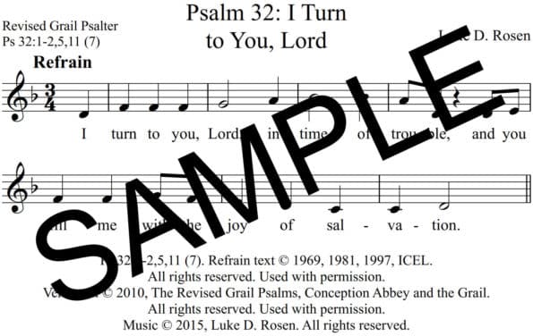 Psalm 32 I Turn to You Lord Rosen Sample Assembly