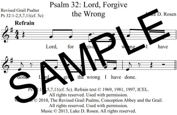 Psalm 32 Lord Forgive the Wrong Rosen Sample Assembly
