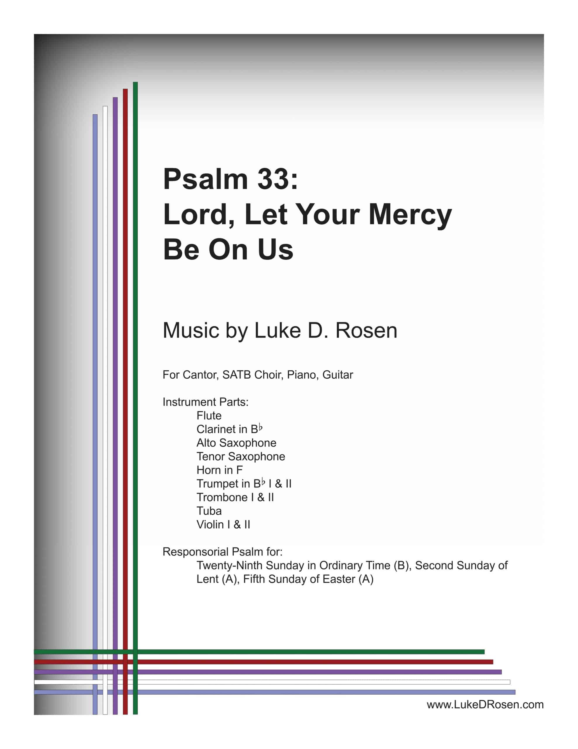 Psalm 33 – Lord, Let Your Mercy Be On Us (Rosen)