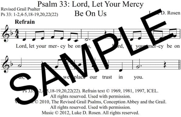 Psalm 33 Lord Let Your Mercy Be On Us Rosen Sample Assembly