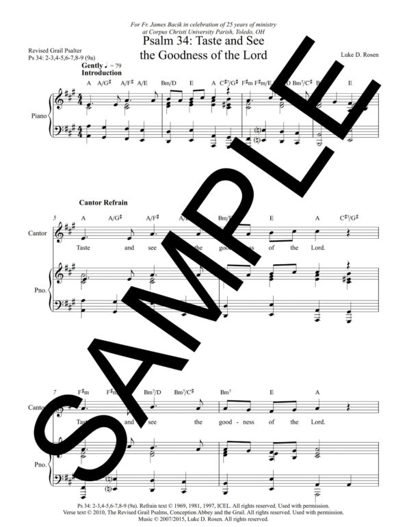 Psalm 34 Taste and See the Goodness of the Lord ROSEN Sample Complete PDF 1 scaled