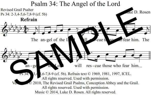 Psalm 34 The Angel of the Lord Rosen Sample Assembly
