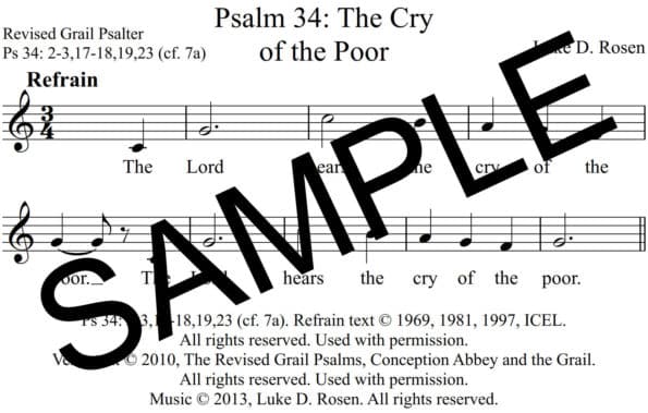 Psalm 34 The Cry of the Poor Rosen Sample Assembly