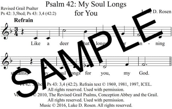 Psalm 42 My Soul Longs for You Rosen Sample Assembly