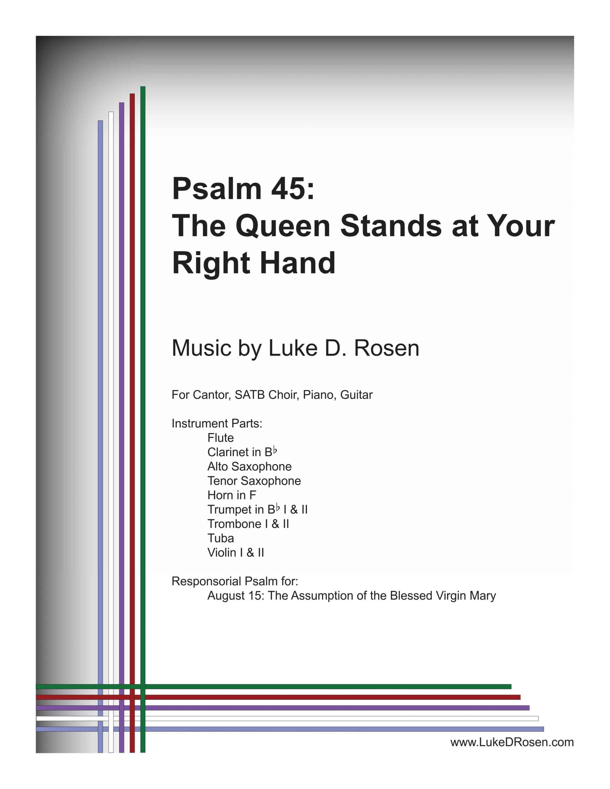 Psalm 45 – The Queen Stands at Your Right Hand (Rosen)